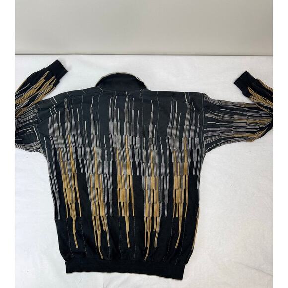 Vintage Tundra Sweater 80s 90s Coogi Black Tan Men's Size XL - Picture 3 of 8